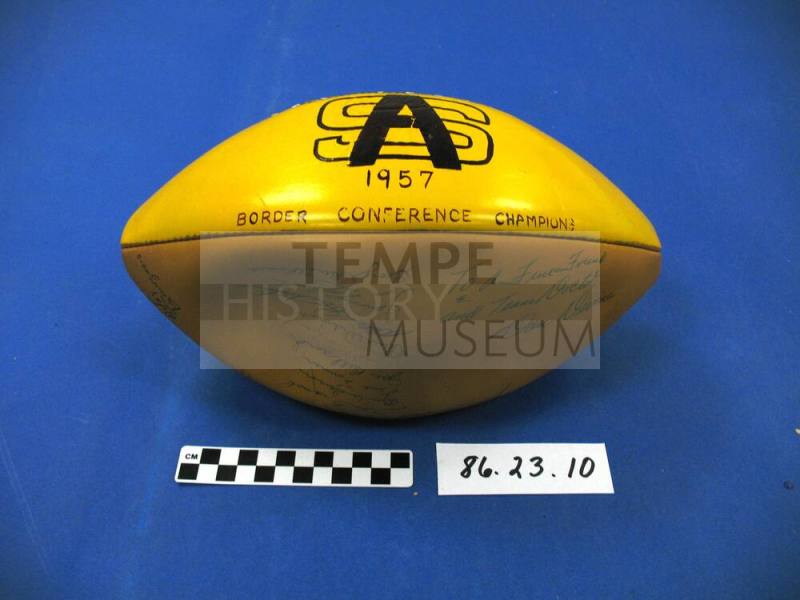 1956 football autographed by the Sun Devils team