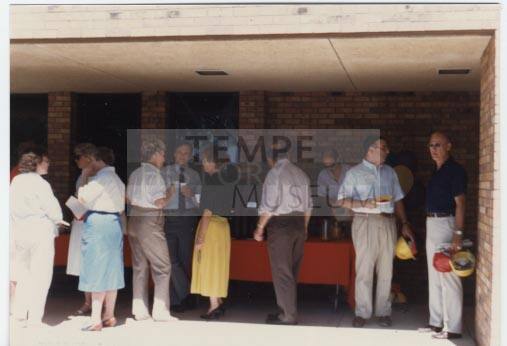 Photpgraph of refreshments after groundbreaking of Tempe Library