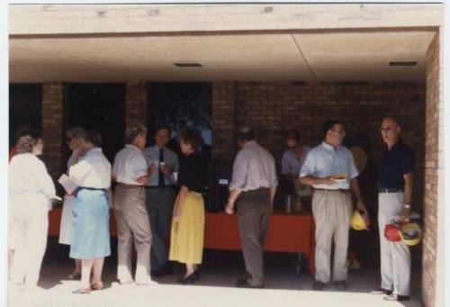Photpgraph of refreshments after groundbreaking of Tempe Library