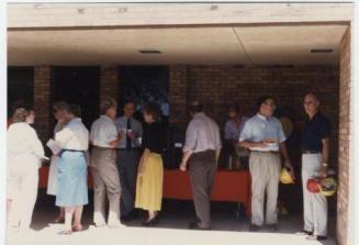 Photpgraph of refreshments after groundbreaking of Tempe Library