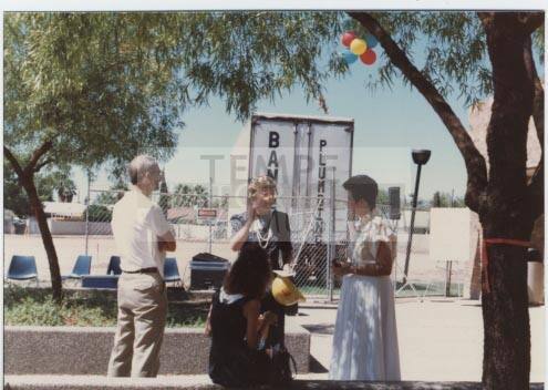 Photograph of groundbreaking ceremony of Tempe Public Library