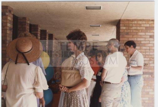 Photograph of people at the ceremony for the Tempe Public Library