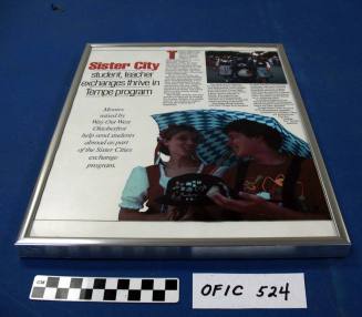 News release, "Tempe's Sister City"