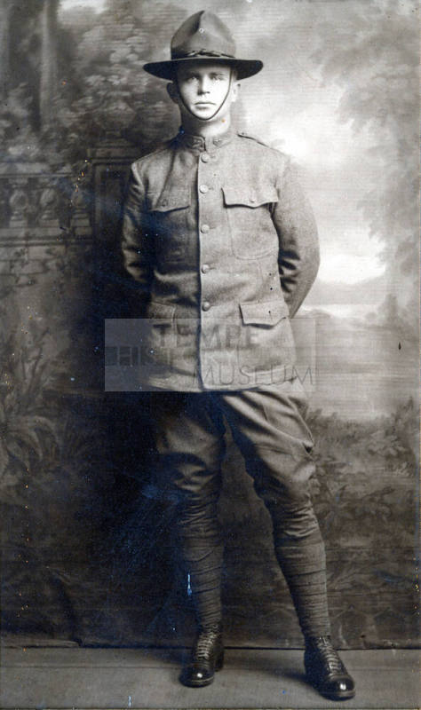 Photograph of man in WWI uniform
