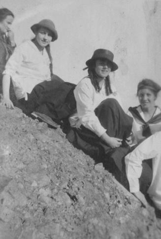 Group of girls on a hill