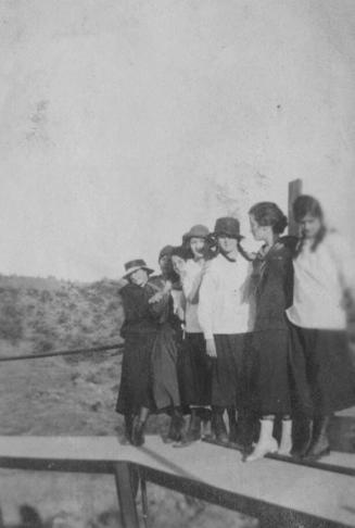 Group stands on platform