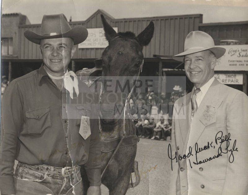 Howard Pyle and Don Kerr and horse in Wickenburg