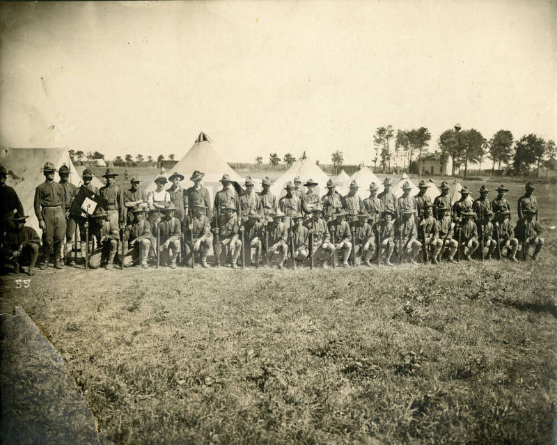 Military unit in camp