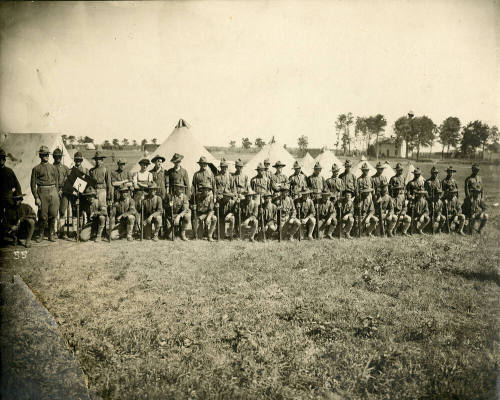 Military unit in camp