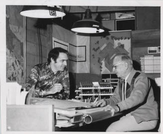 Photograph of Kemper Goodwin and Michael Goodwin at office.