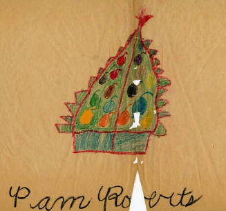 Crayon drawing of a Christmas Tree