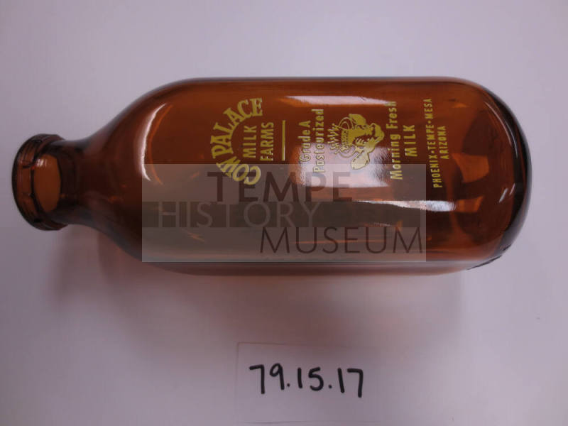 Glass milk bottle