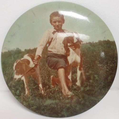 Portrait of Edward S. Craig with 2 dogs
