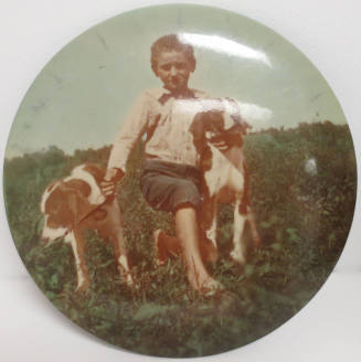 Portrait of Edward S. Craig with 2 dogs