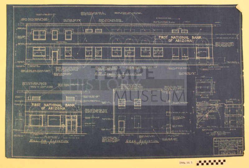 Blueprints from the Tempe Branch of the First National Bank