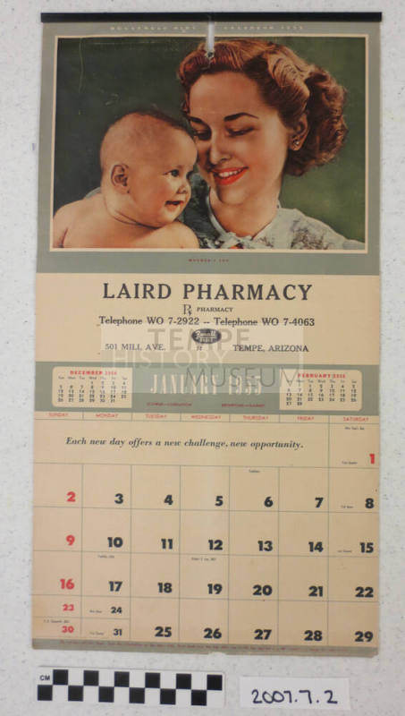 Laird's Pharmacy 1955 Calendar