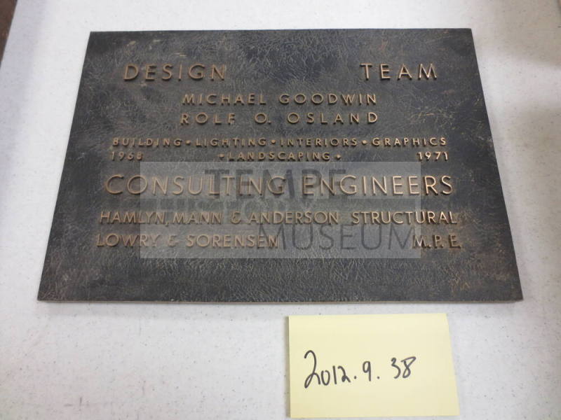 Goodwin and Rolf O. Osland plaque