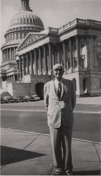 Carl Hayden in front of Capital building in Washington