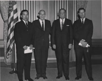 Alfred Yazzie, Carl Hayden, J. E. hoover, and Bill Hill at FBI Graduation