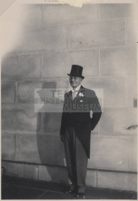 Carl Hayden in tuxedo and top hat