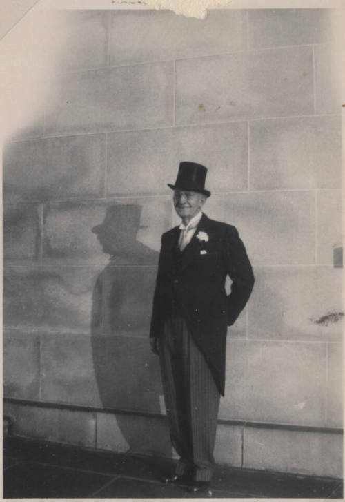 Carl Hayden in tuxedo and top hat