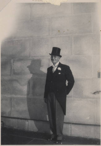 Carl Hayden in tuxedo and top hat