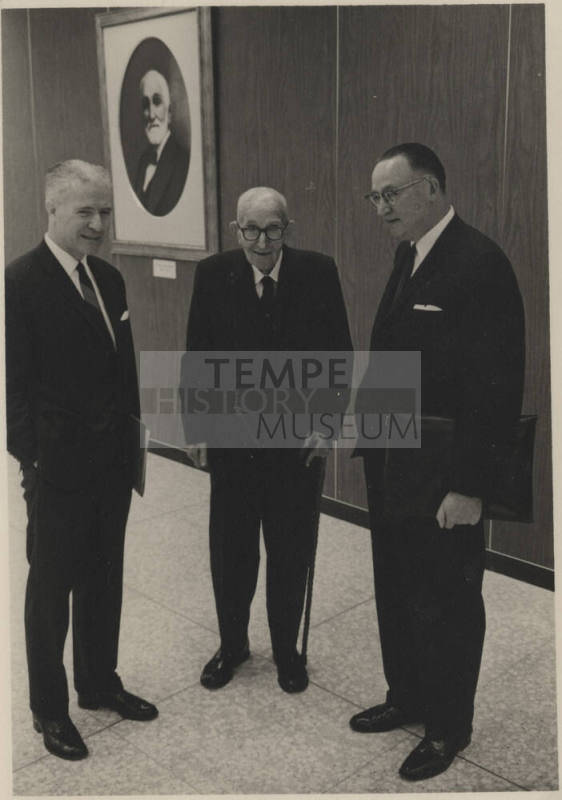 Senator Carl Hayden with two officials