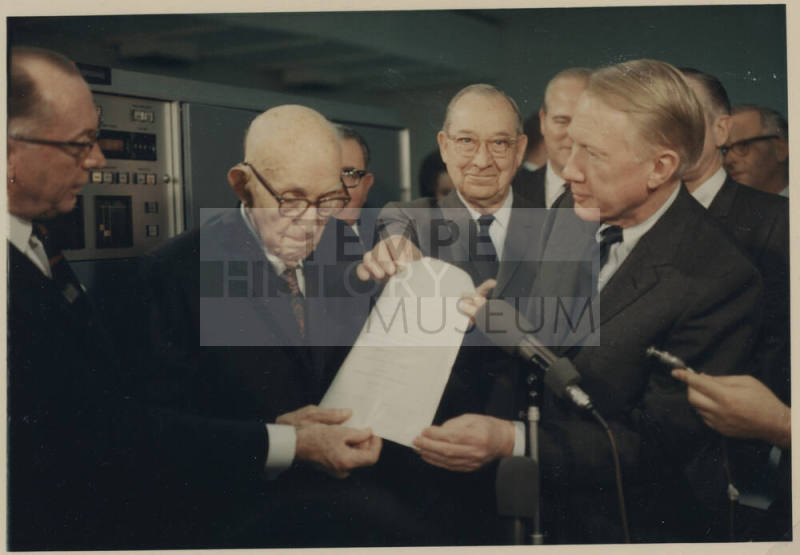 Carl Hayden receives award amid group