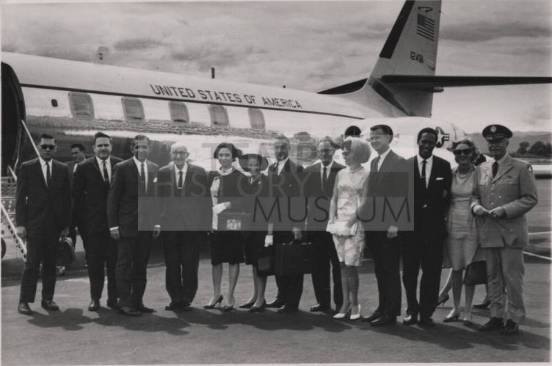 Carl Hayden with group of official looking individuals.