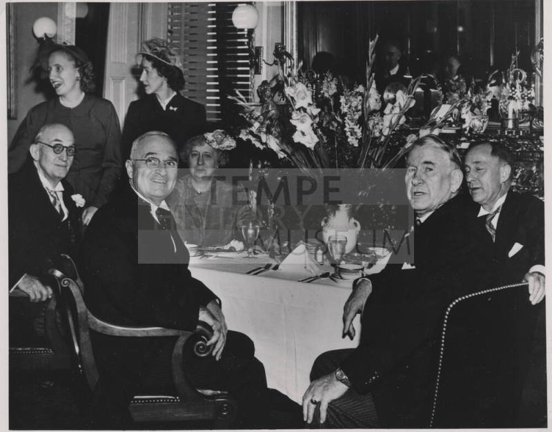 Senator Hayden dining with the Trumans