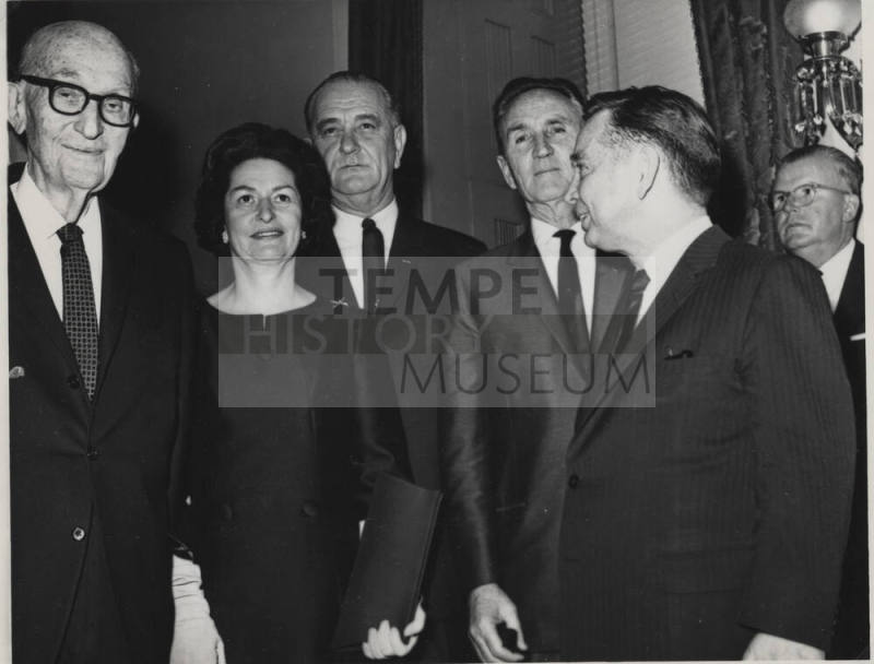 Senator Hayden with Lynden and Lady Bird Johnson
