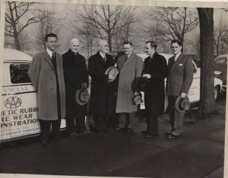 Carl Hayden photographed with five gentlemen taken at the U.S. Capital