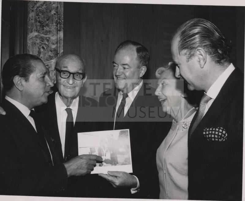 Carl Hayden photographed with Hubert Humphrey
