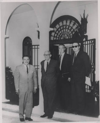 Group of four men including Carl Hayden and Raul Castro