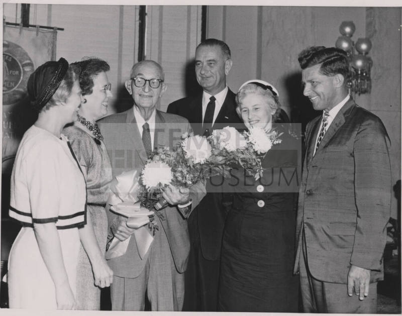 Group with Hayden (Holding Flowers) and L. B. Johnson