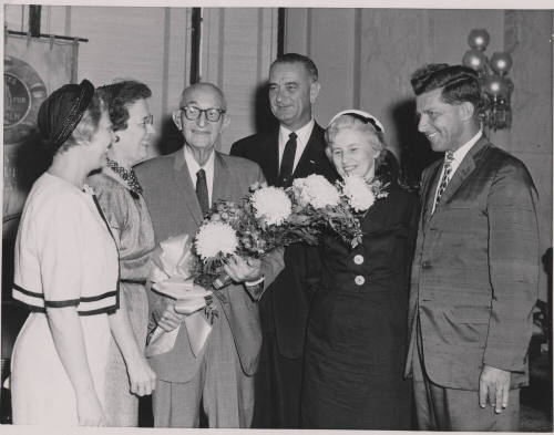 Group with Hayden (Holding Flowers) and L. B. Johnson