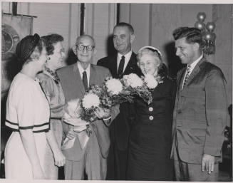 Group with Hayden (Holding Flowers) and L. B. Johnson