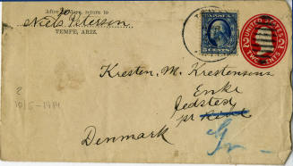 Envelope for letter from Niels Petersen