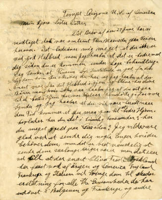 Letter from Niels Petersen to his Niece