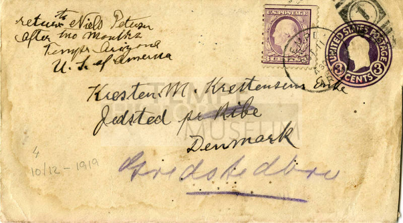 Evelope from Niels Petersen letter