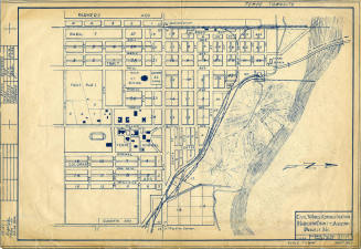 Tempe Townsite Map or Plan view Drawing by Civil Works Adminstration