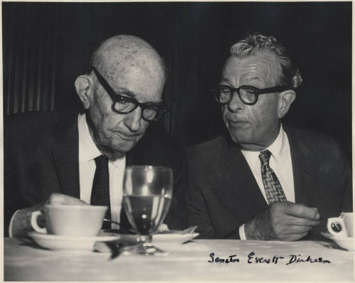 Senator Hayden having a meal with Senator Dirksen