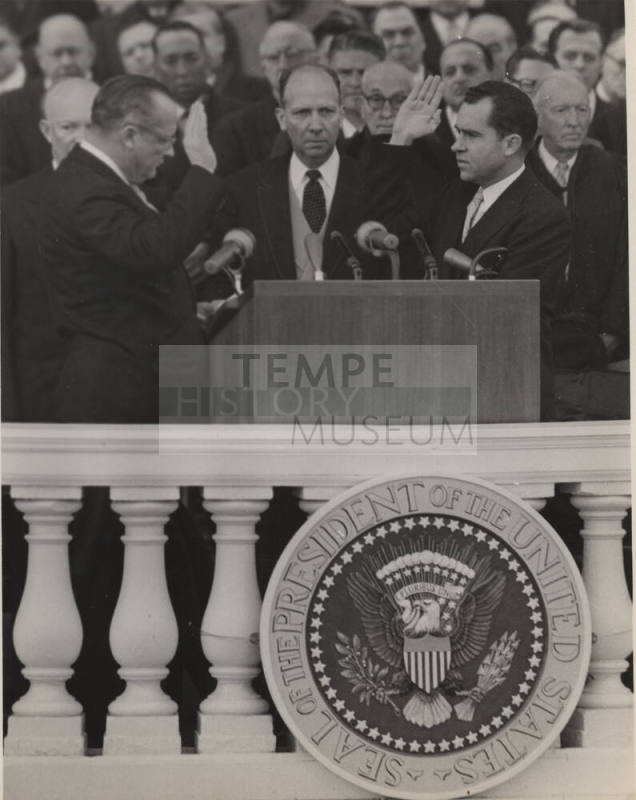 Carl Hayden attending the inauguration of President Eisenhower and Vice President Nixon.