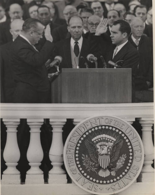 Carl Hayden attending the inauguration of President Eisenhower and Vice President Nixon.