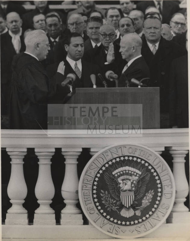 Carl Hayden attends the inauguration of President Eisenhower