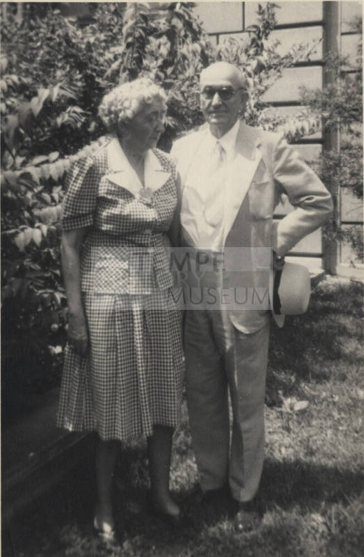 Carl Hayden and Wife, Nan, in Garden