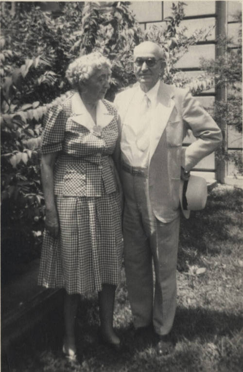 Carl Hayden and Wife, Nan, in Garden