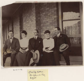 Carl and Nan Hayden with Three Unknown People