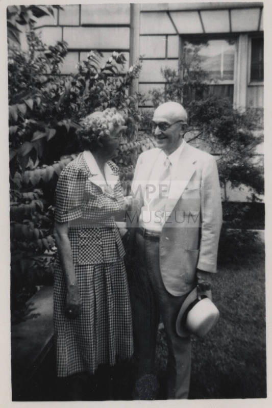 Nan and Carl Hayden in Garden