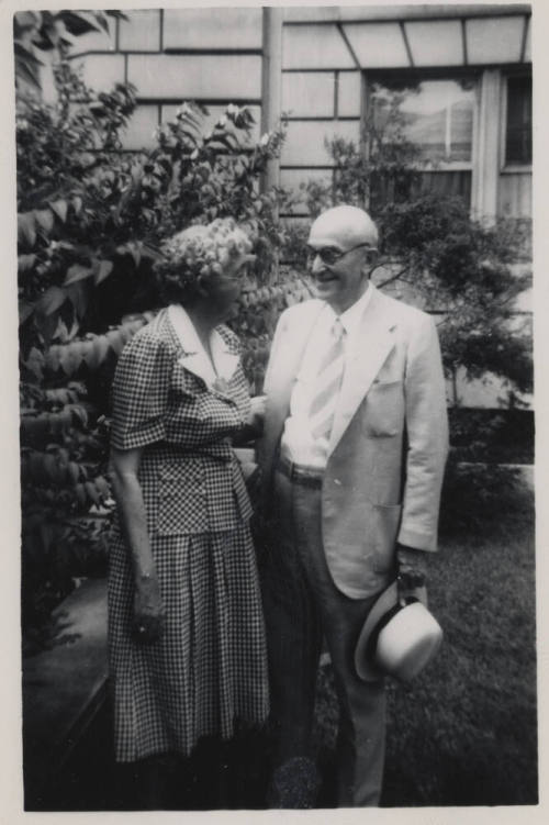 Nan and Carl Hayden in Garden